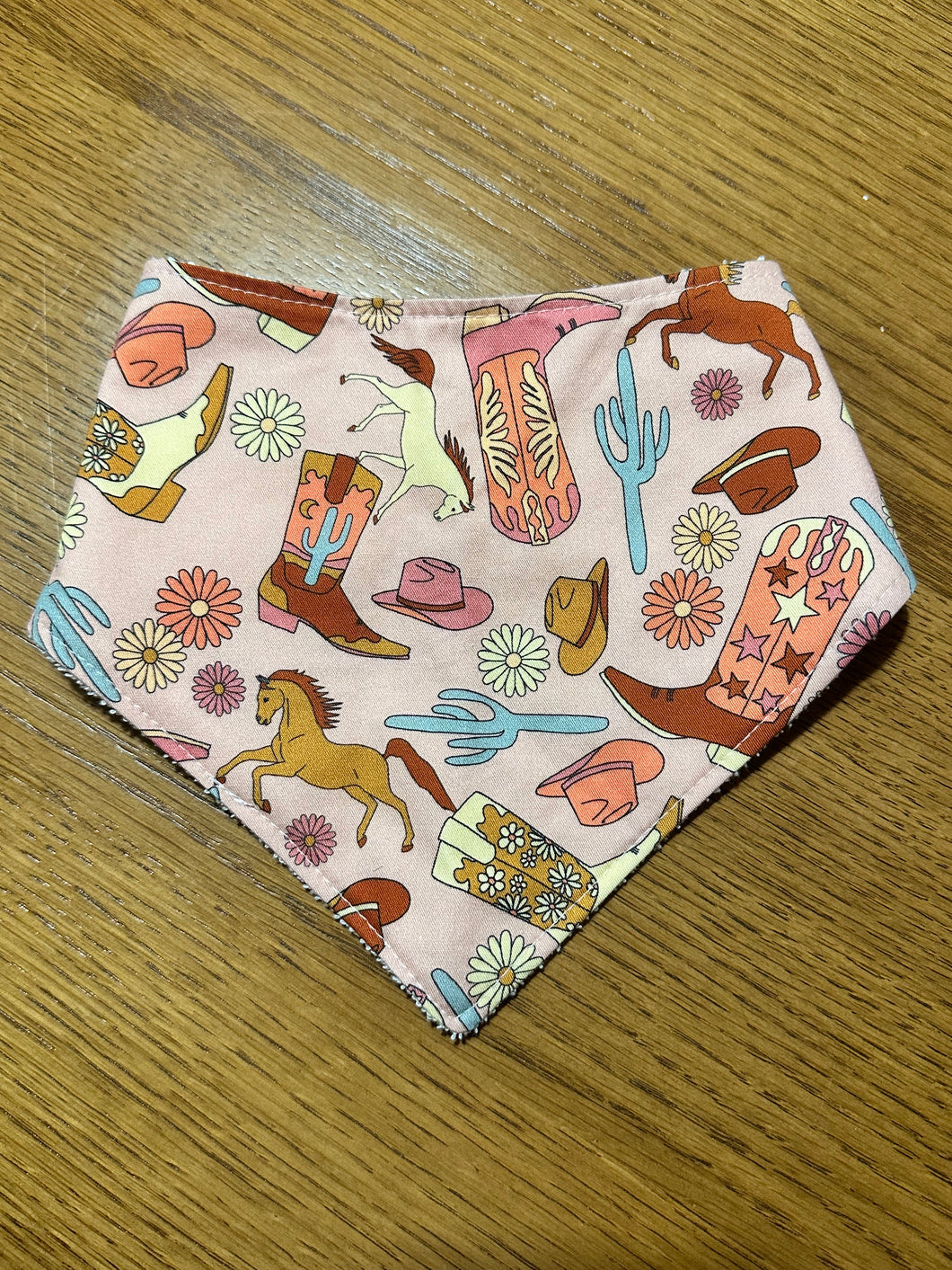 Bandana Bib - Pink Cowgirl