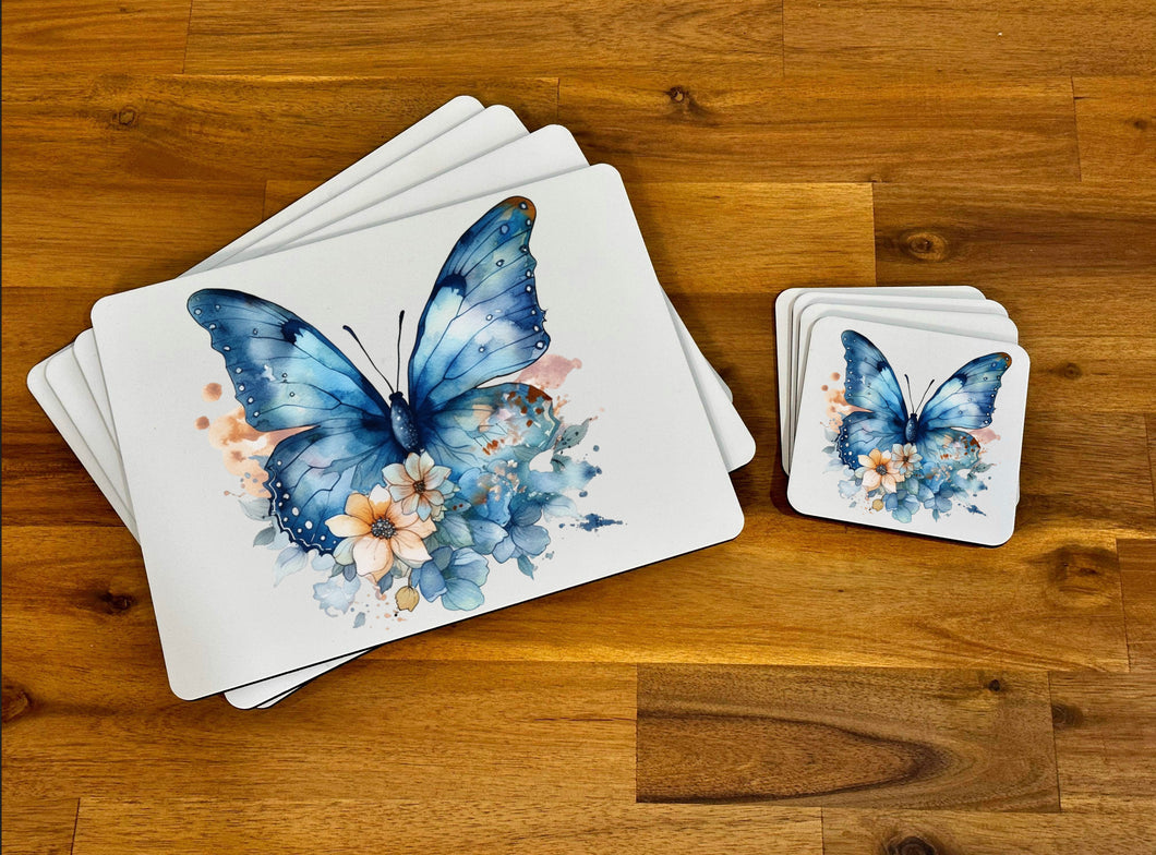 Placemat & Coaster Set - Butterfly