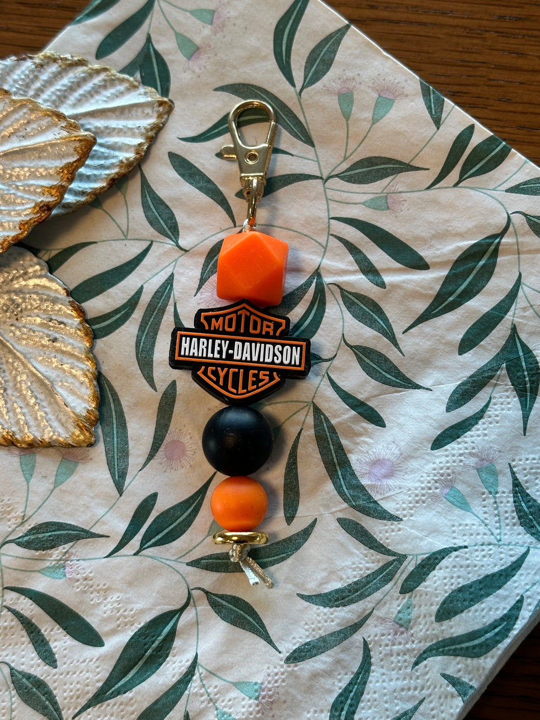 Beaded Keyring - Harley Davidson