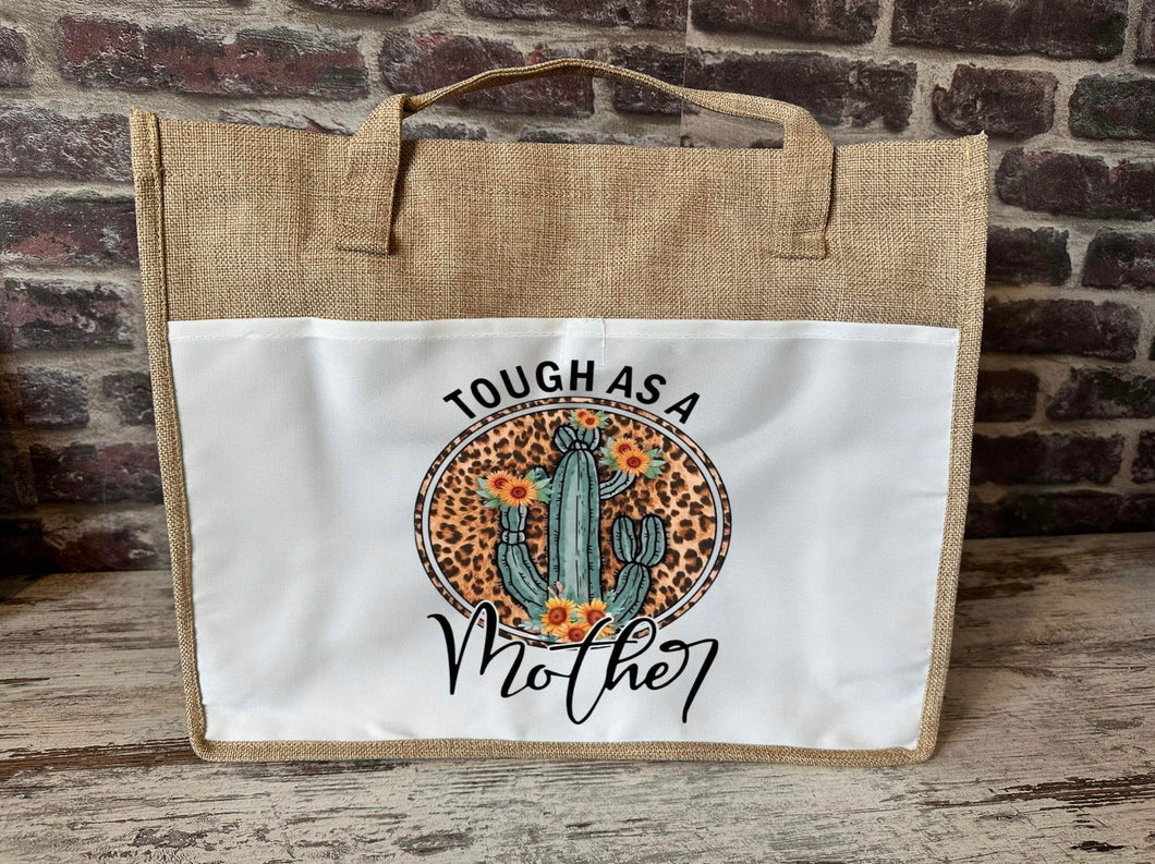 Large Canvas Tote Bag - Tough As A Mother