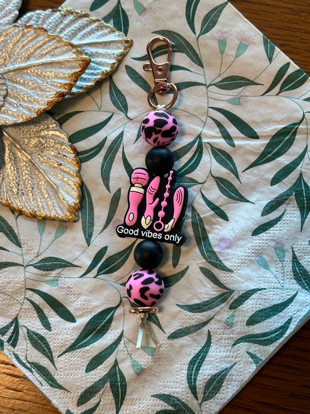 Beaded Keyring - Good Vibes