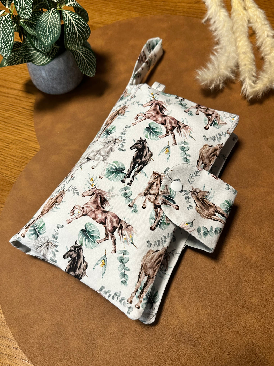 Nappy Wallet - Eucalyptus Horses