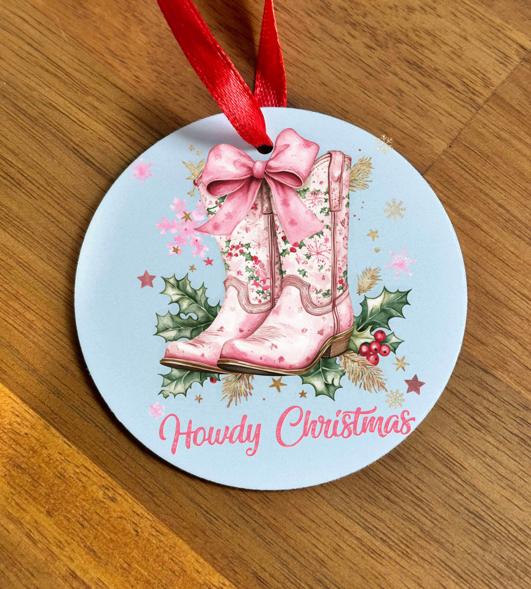 Christmas Bauble - Pink Boots