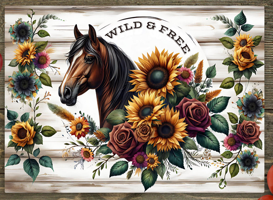 Glass Chopping Board - Wild & Free