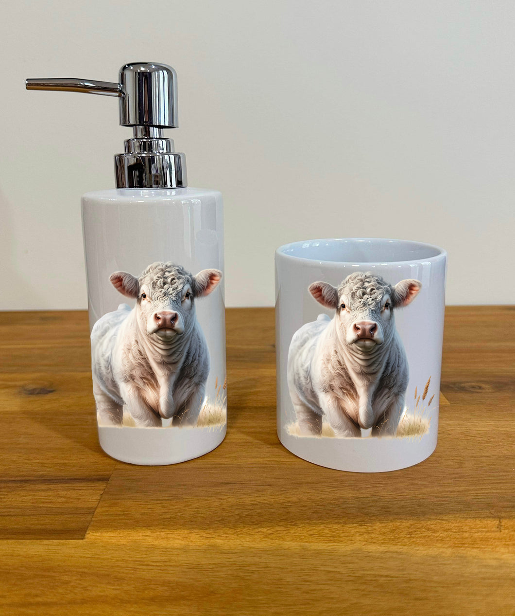 Soap Dispenser & Toothbrush Holder - Charolais