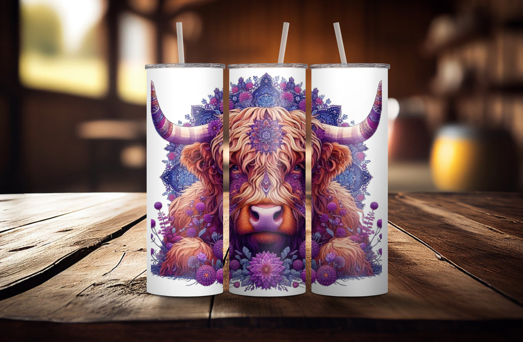 Purple Mandala Highland Tumbler