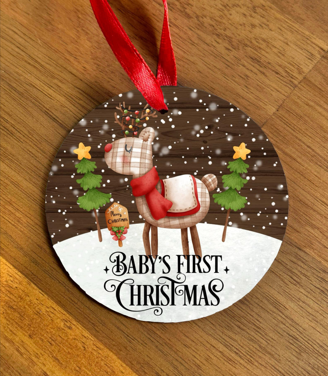 Christmas Bauble - Babies 1st Christmas - Boy