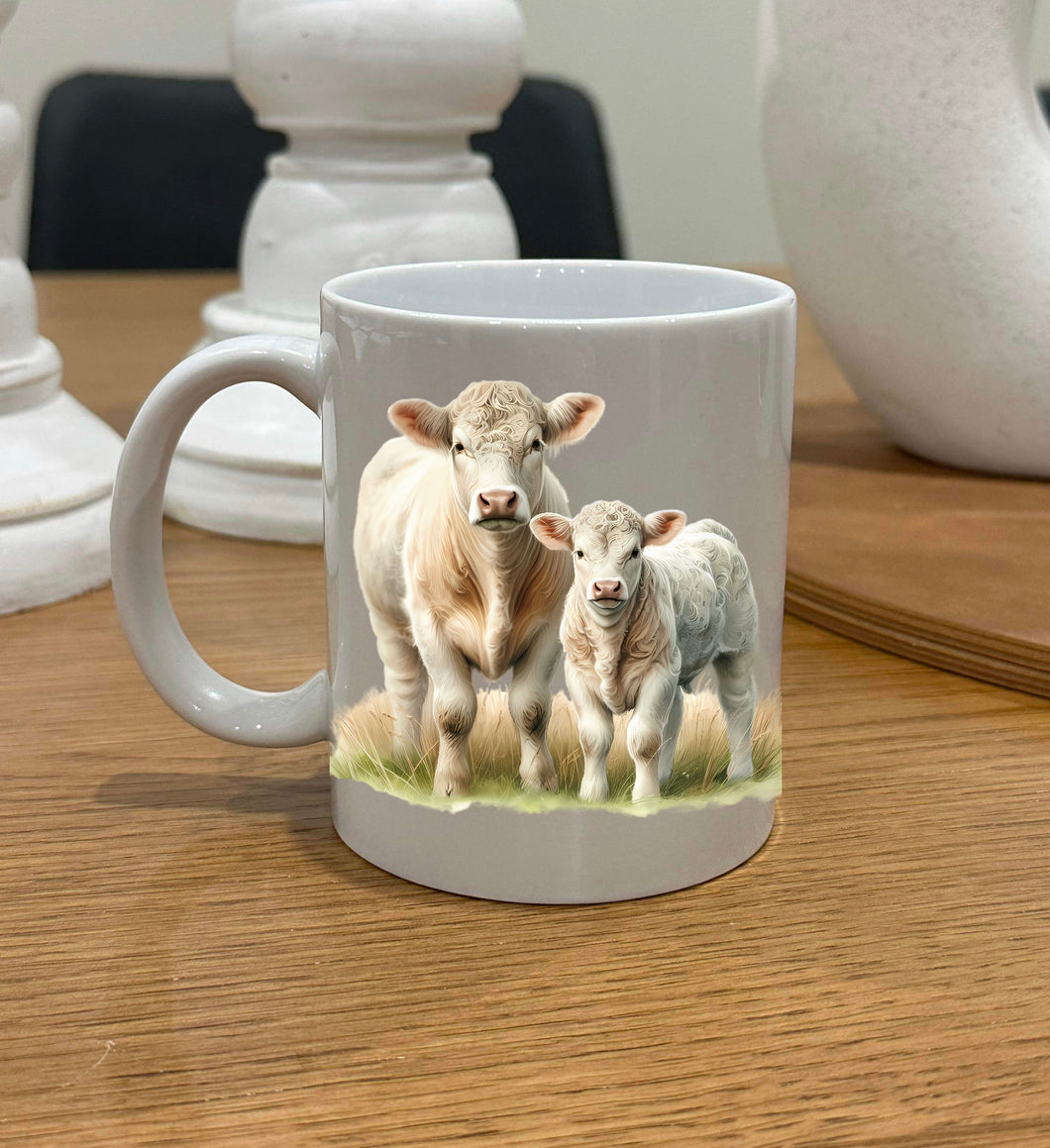 Charolais Mum & Calf Mug