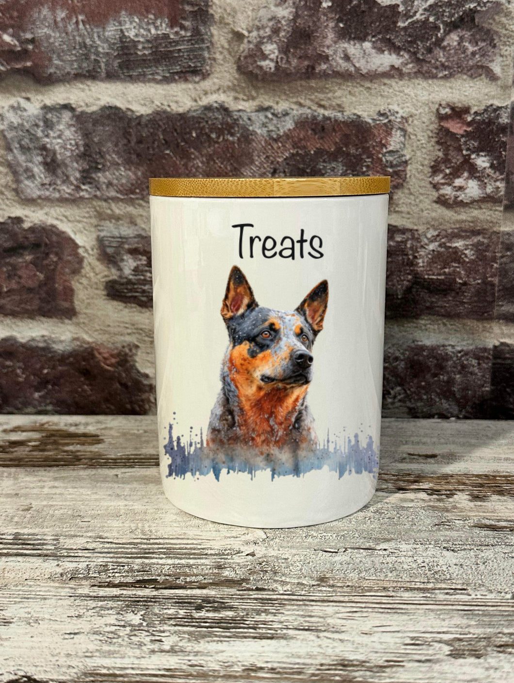 Dog Treat Canister - Blue Heeler