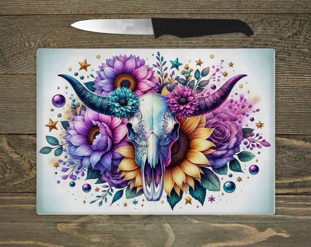 Glass Chopping Board - Bullskull