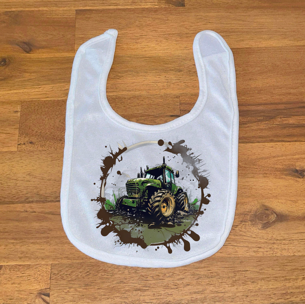 Printed Bib - Muddy Tractor