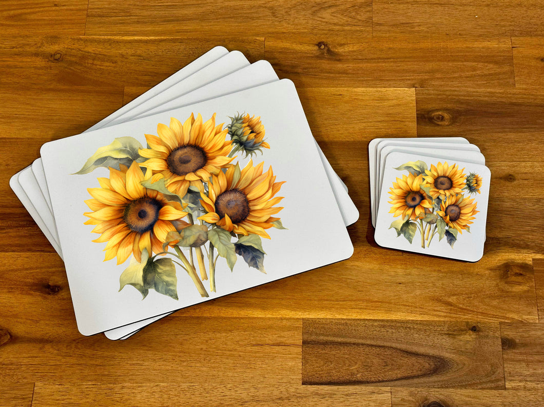 Placemat & Coaster Set - Sunflowers