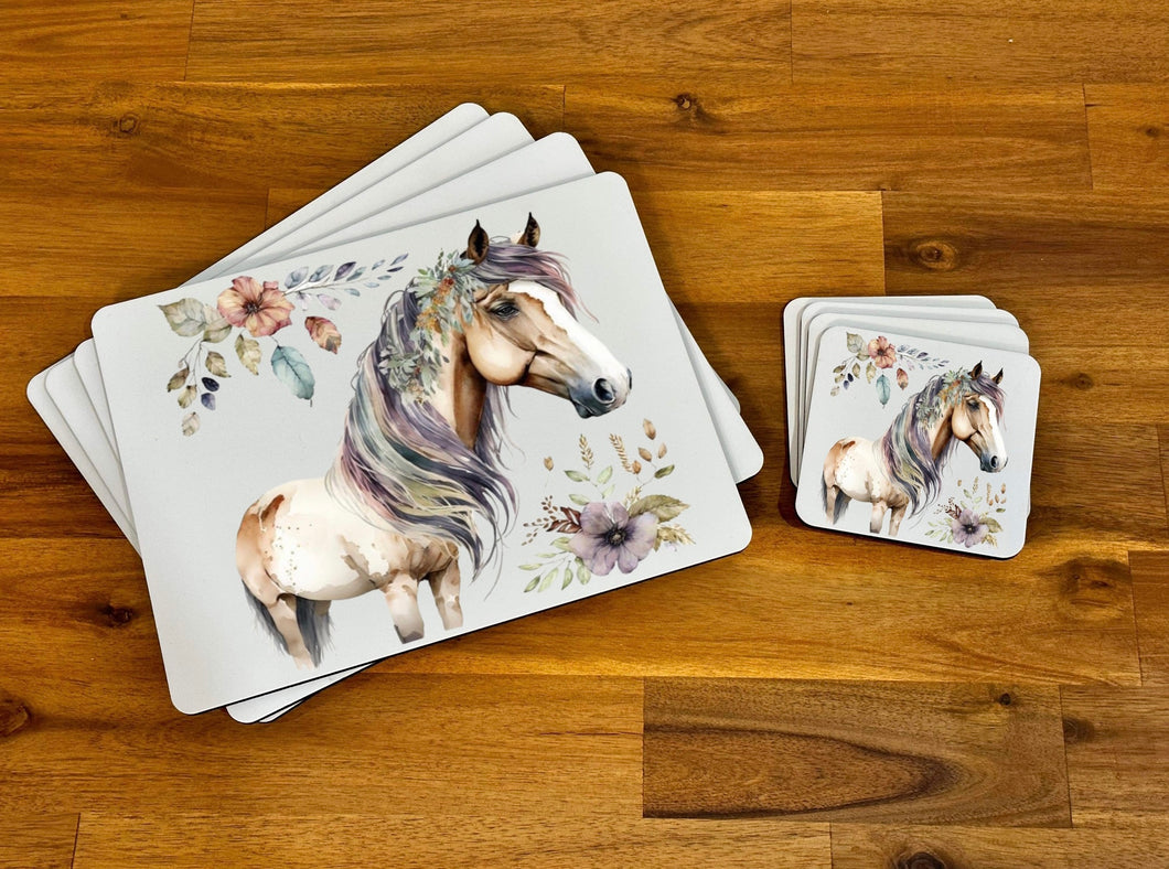 Placemat & Coaster Set - Horse