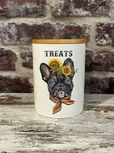 Load image into Gallery viewer, Dog Treat Canister - Black Frenchie
