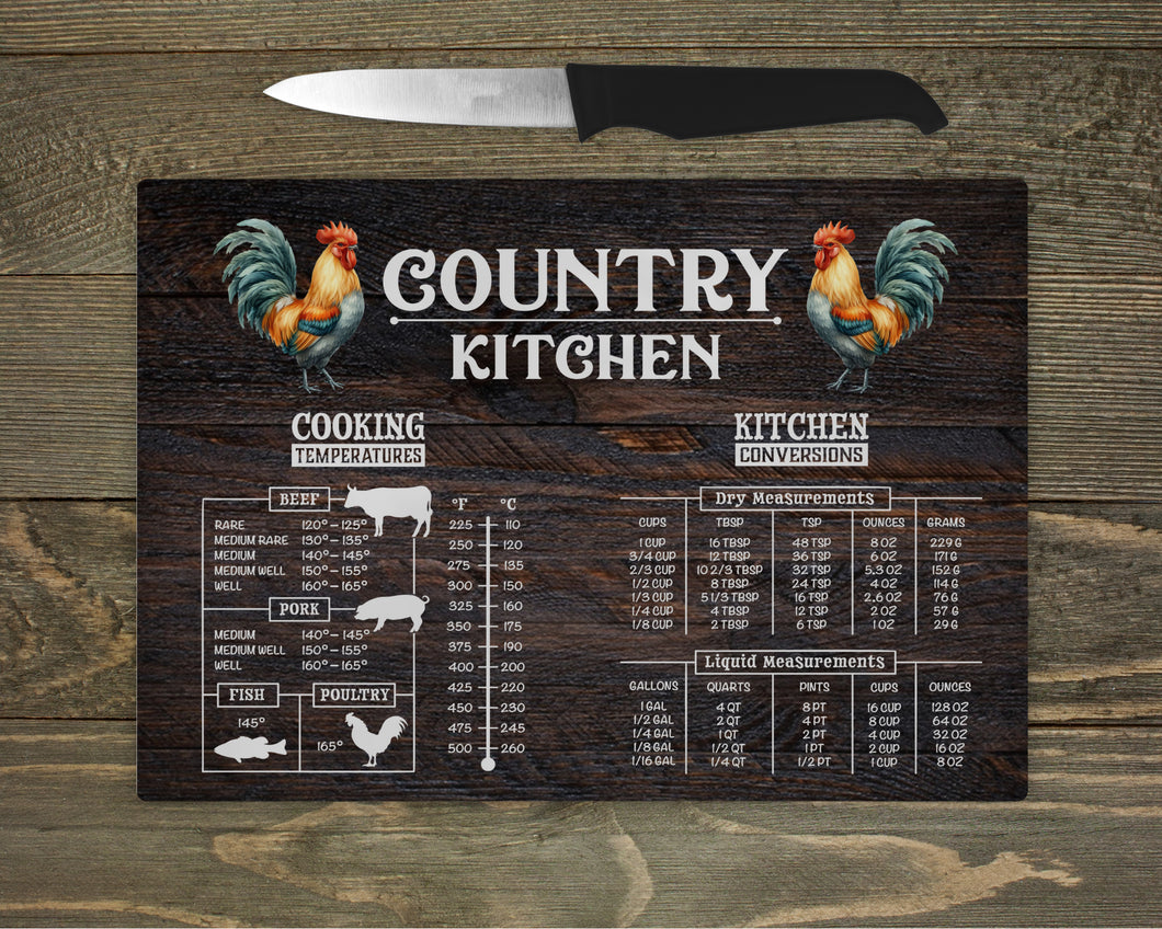 Glass Chopping Board - Country Kitchen