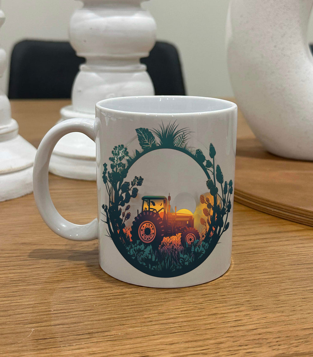 Sunset Tractor (2) Mug