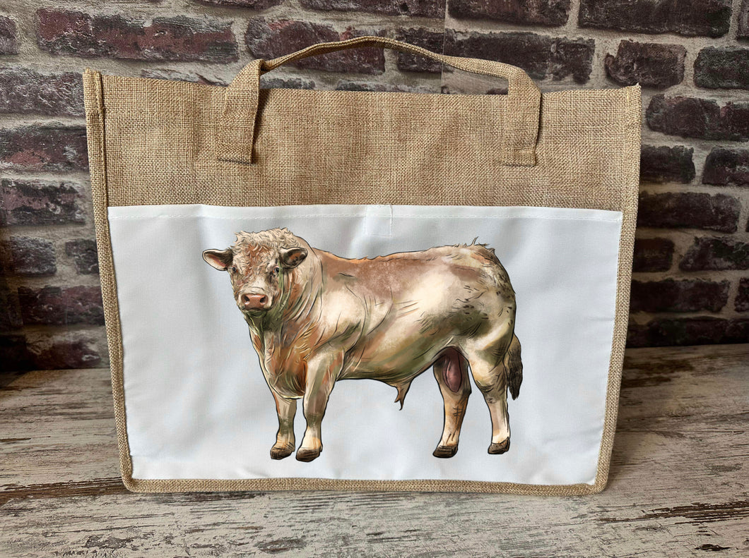 Large Canvas Tote Bag - Charolais