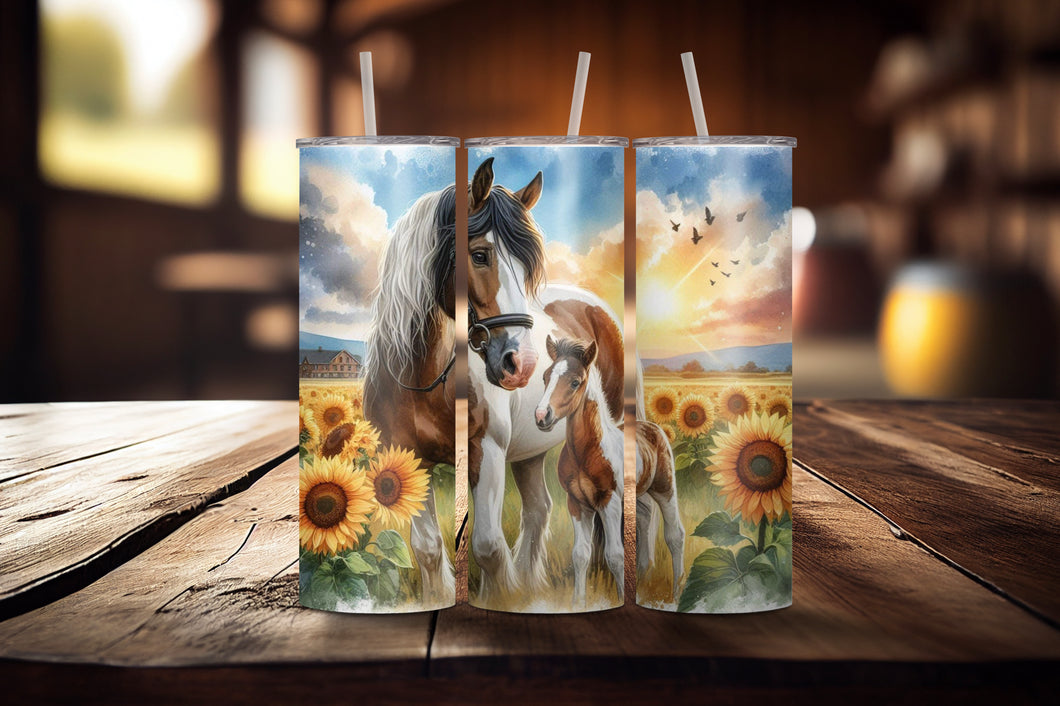 Paint Horse & Foal Tumbler