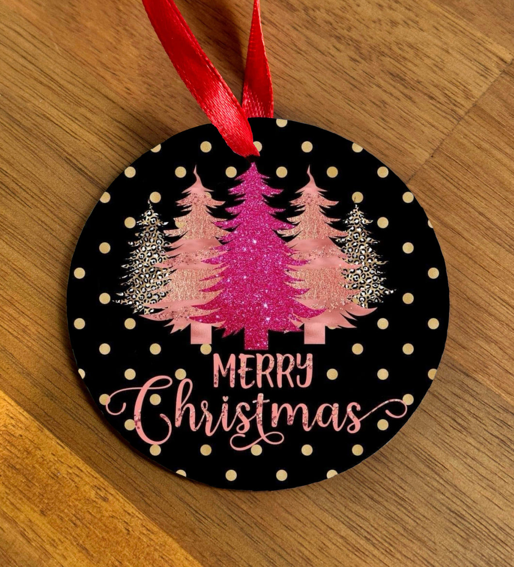 Christmas Bauble - Merry Christmas Trees