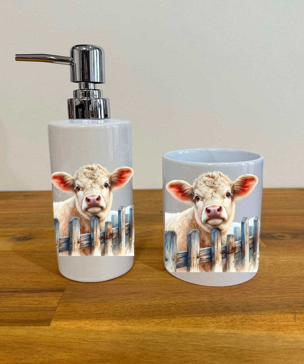 Soap Dispenser & Toothbrush Holder - Cheeky Charolais