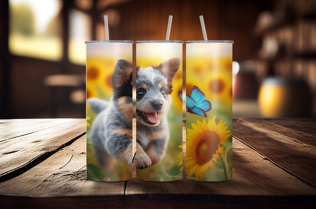 Blue Heeler Puppy Tumbler