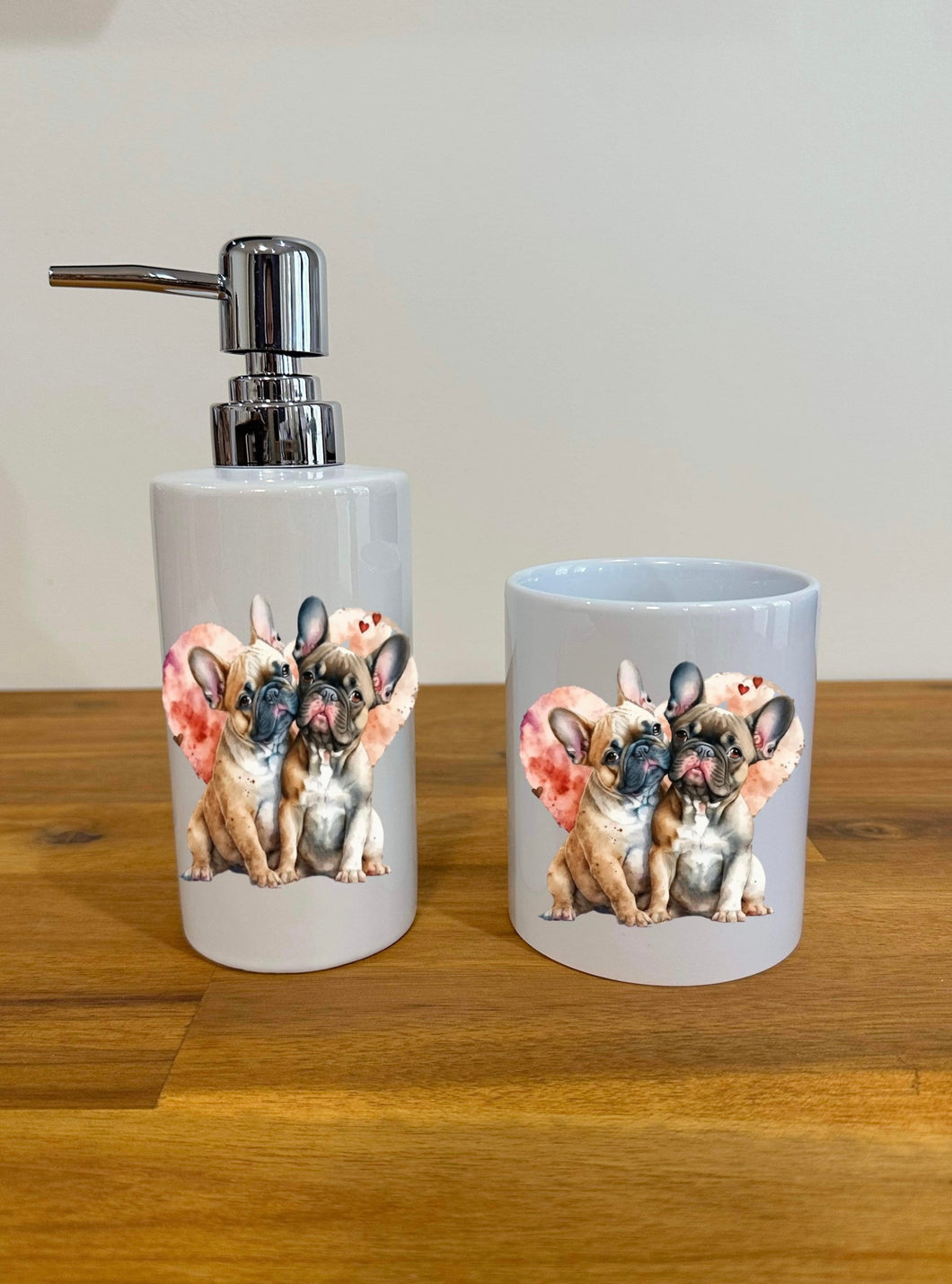 Soap Dispenser & Toothbrush Holder - Loving Frenchies