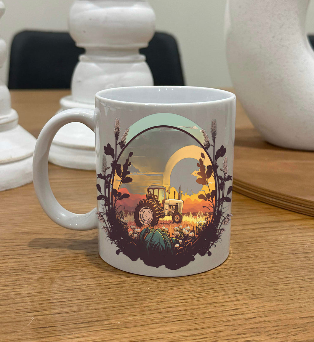 Sunset Tractor Mug