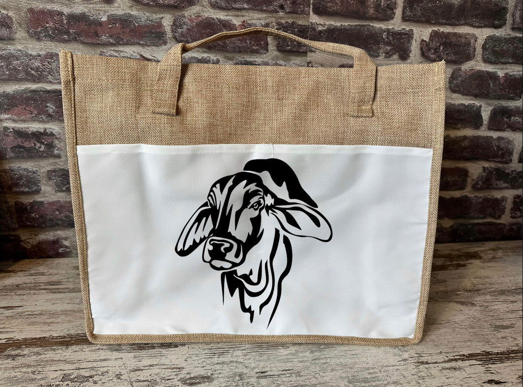 Large Canvas Tote Bag - Black Brahman