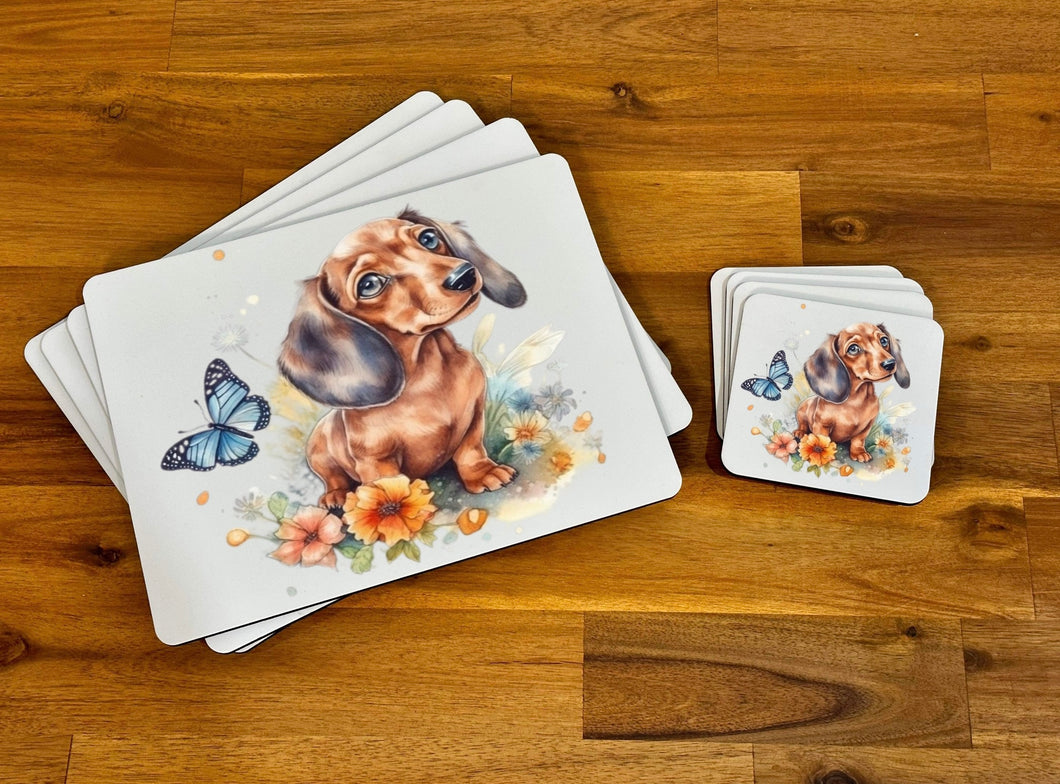 Placemat & Coaster Set - Dachshund