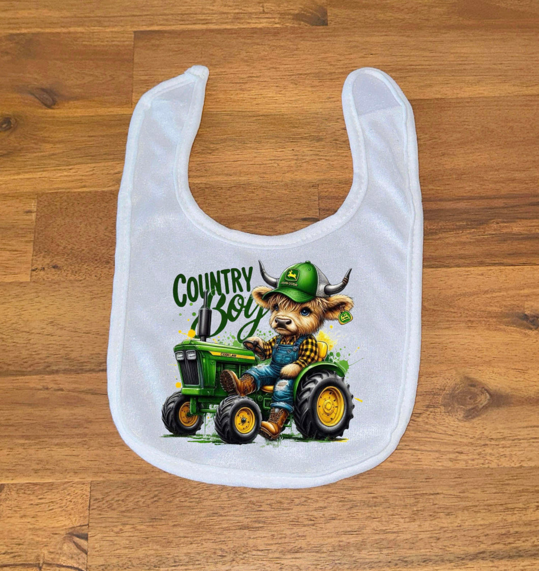 Printed Bib - John Deere Country Boy