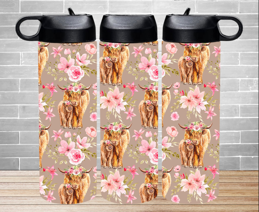 Insulated Water Bottle - Floral Highland