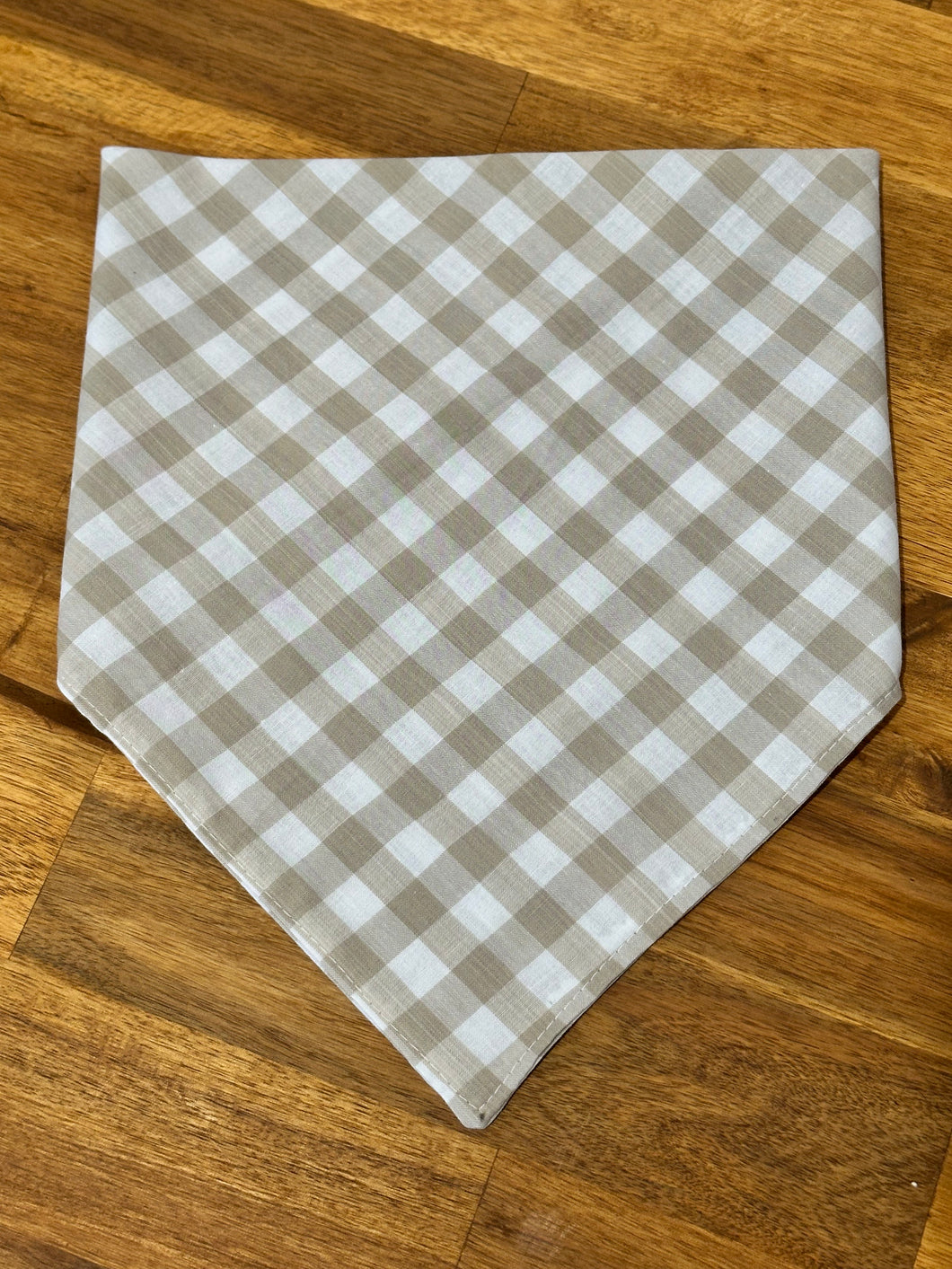 Neck Scarf - Beige Gingham