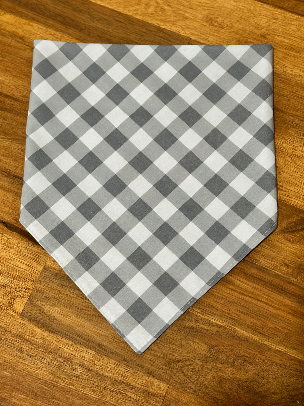 Neck Scarf - Grey Gingham