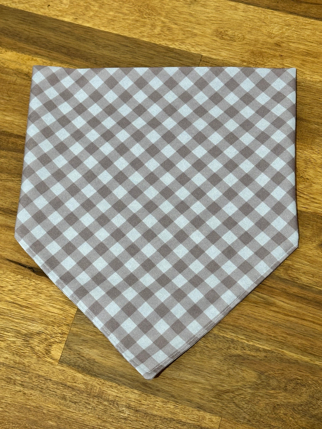 Neck Scarf - Taupe Gingham