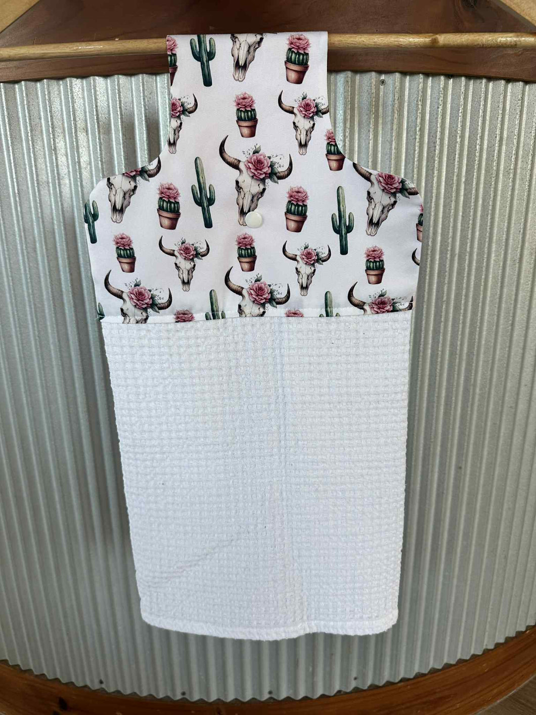 Hanging Tea Towel - Cactus Bullskull