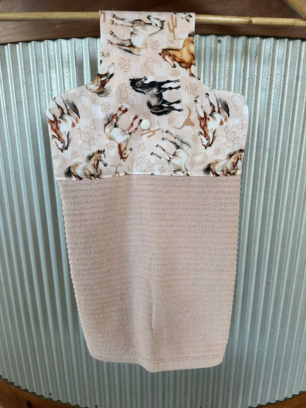 Hanging Tea Towel - Gingham Horse