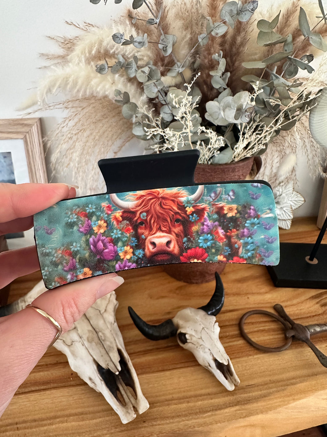 Faux Leather Hair Clip - 1