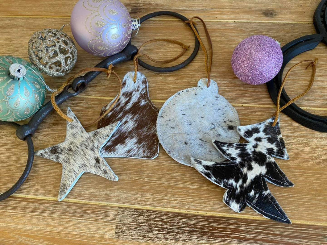 Cowhide Christmas Decorations