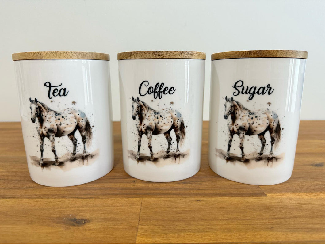 Country Storage Canisters - Appaloosa Collection