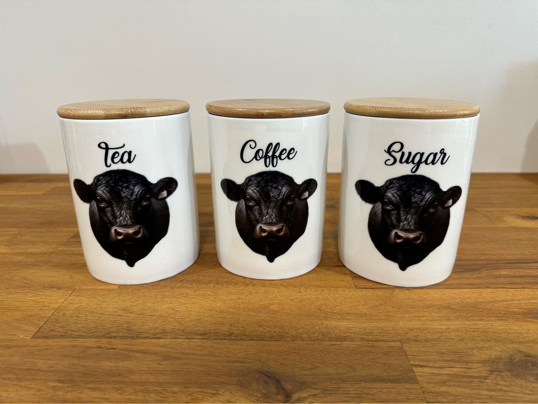 Country Storage Canisters - Black Angus Collection