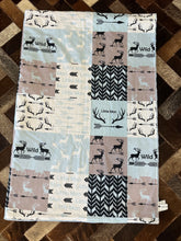 Load image into Gallery viewer, PRE-ORDER Minky Blanket - Little Man - Baby Blue
