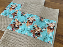 Load image into Gallery viewer, Tea Towel Set - Teal Highland
