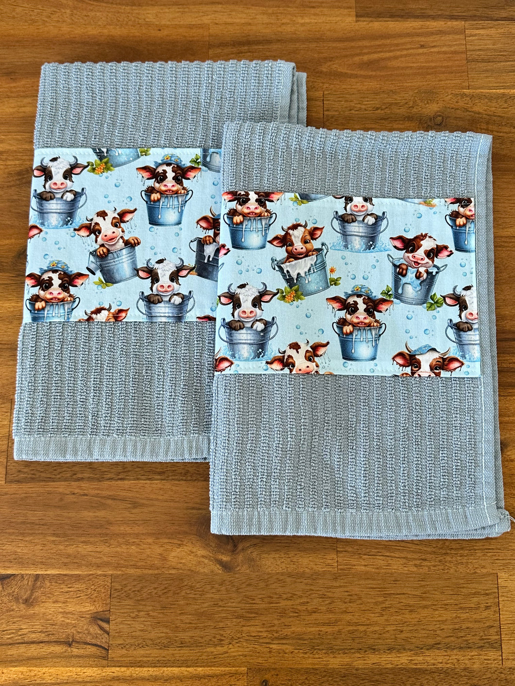 Tea Towel Set - Tub Cows