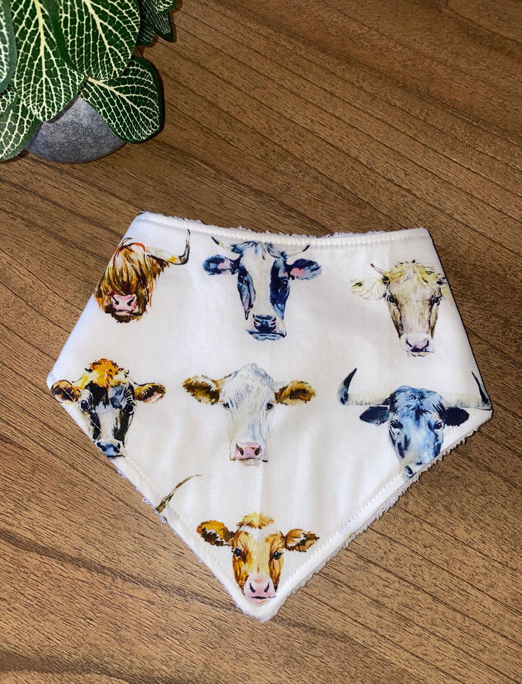 Bandana Bib - Cow Head