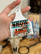 Load image into Gallery viewer, Show Life - Cow Tag Keyring
