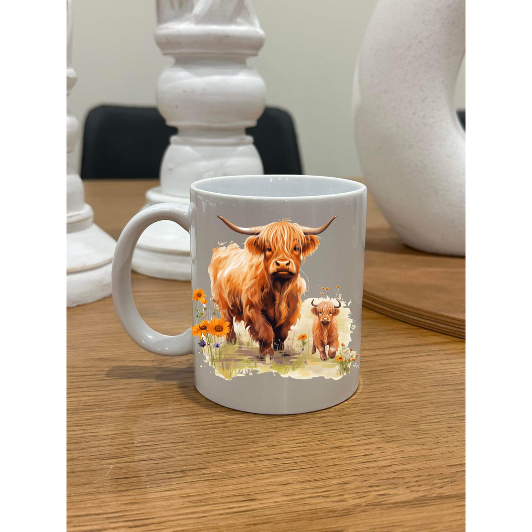 Mum & Calf Highland Mug