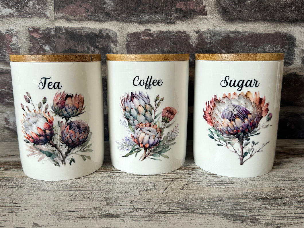 Country Storage Canisters - Protea Collection