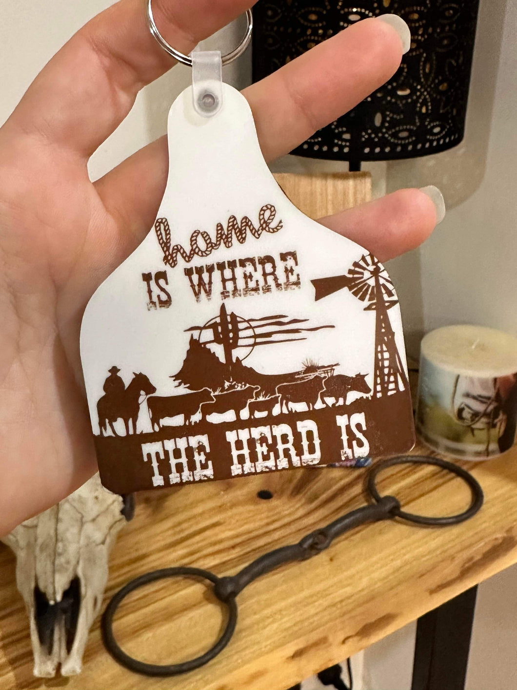 Herd - Cow Tag Keyring