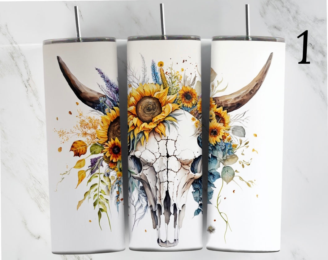 Bull Skull Tumblers