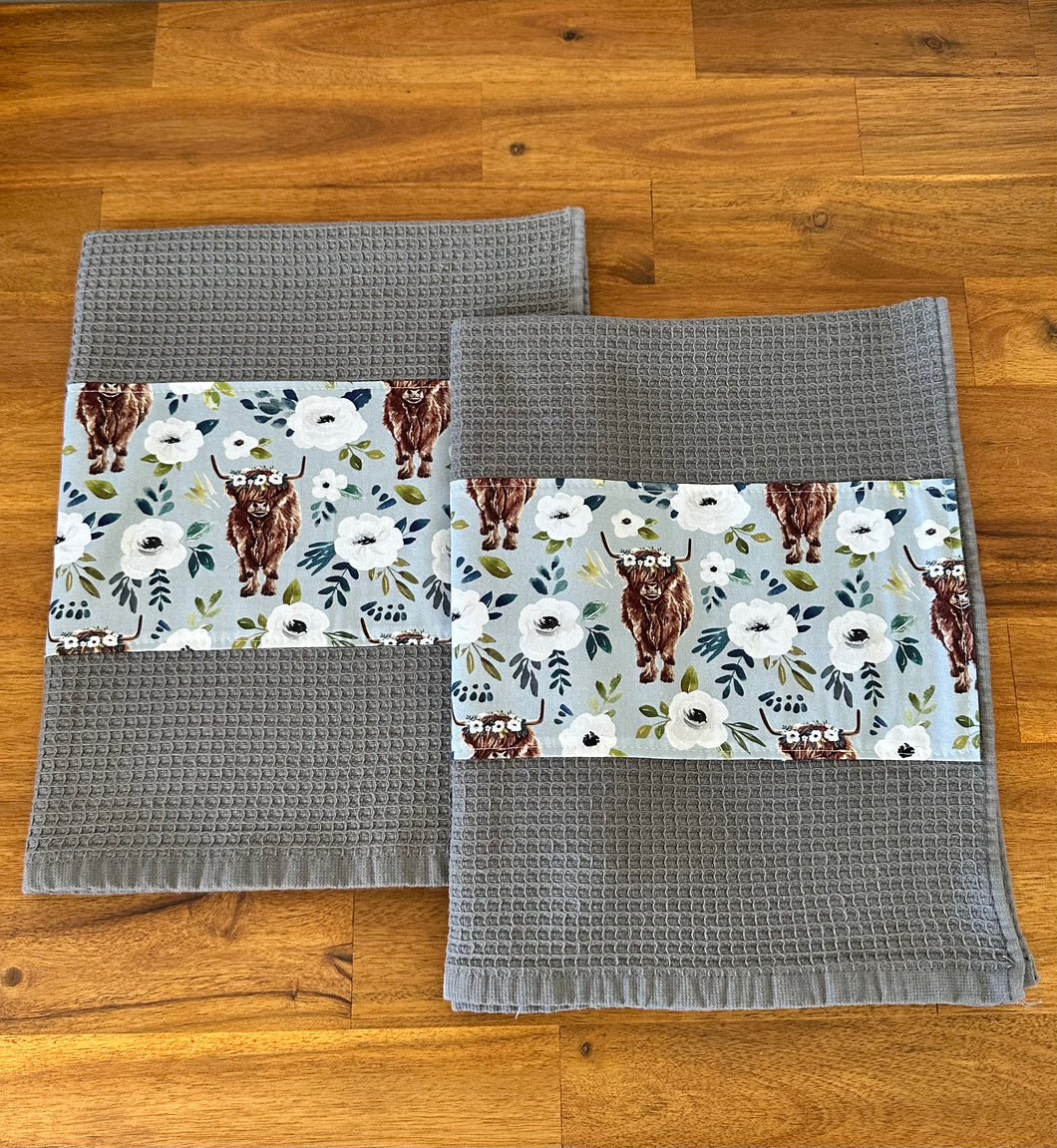 Tea Towel Set - Blue Highlands